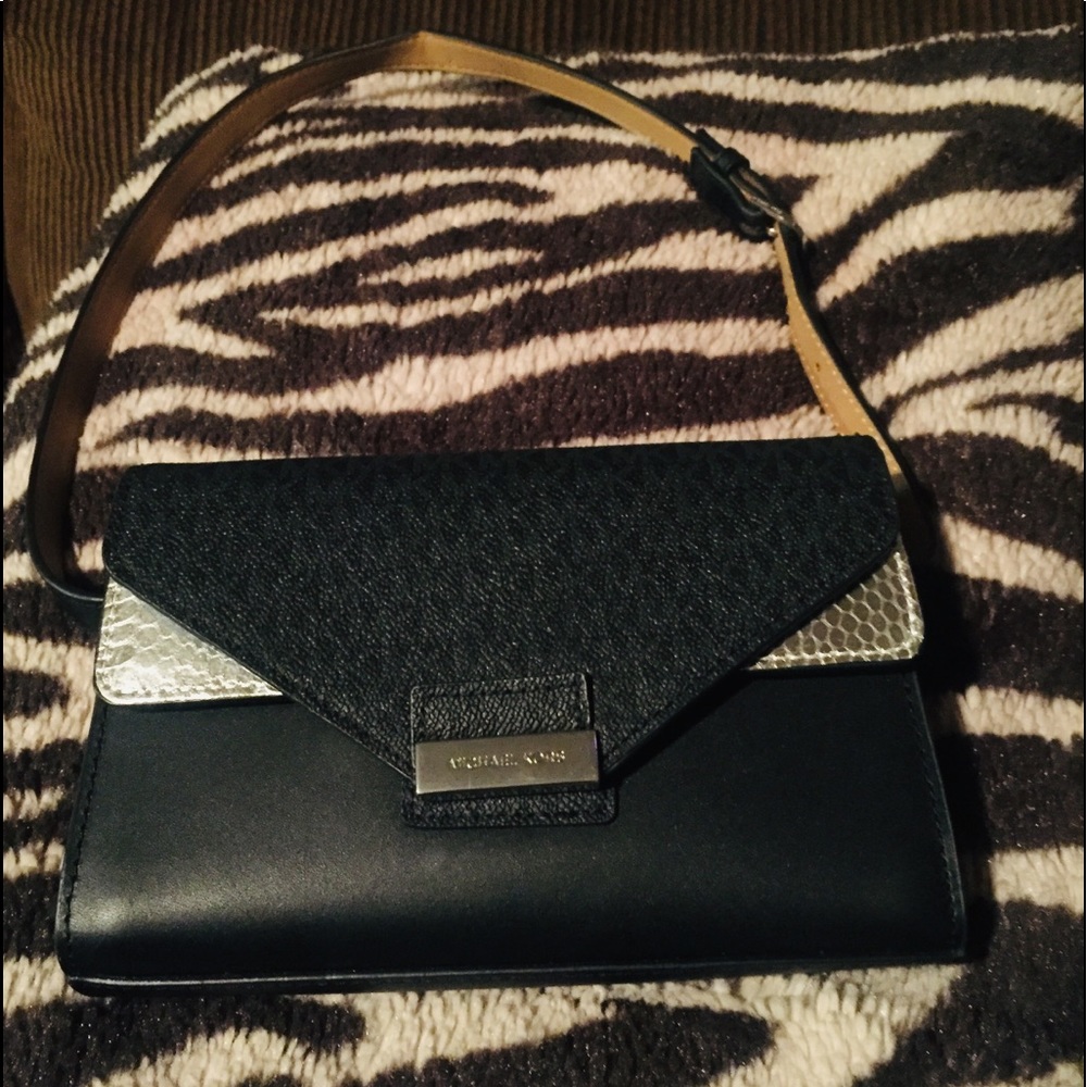 Michael Michael Kors Black Python Belt Bag